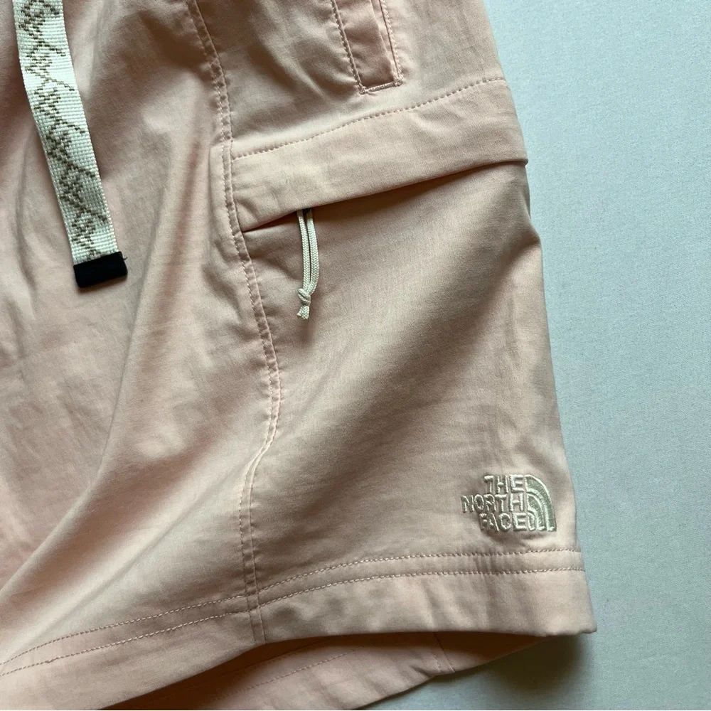THE NORTH FACE light‎ pink mens nylon elastane belted athletic hiking shorts